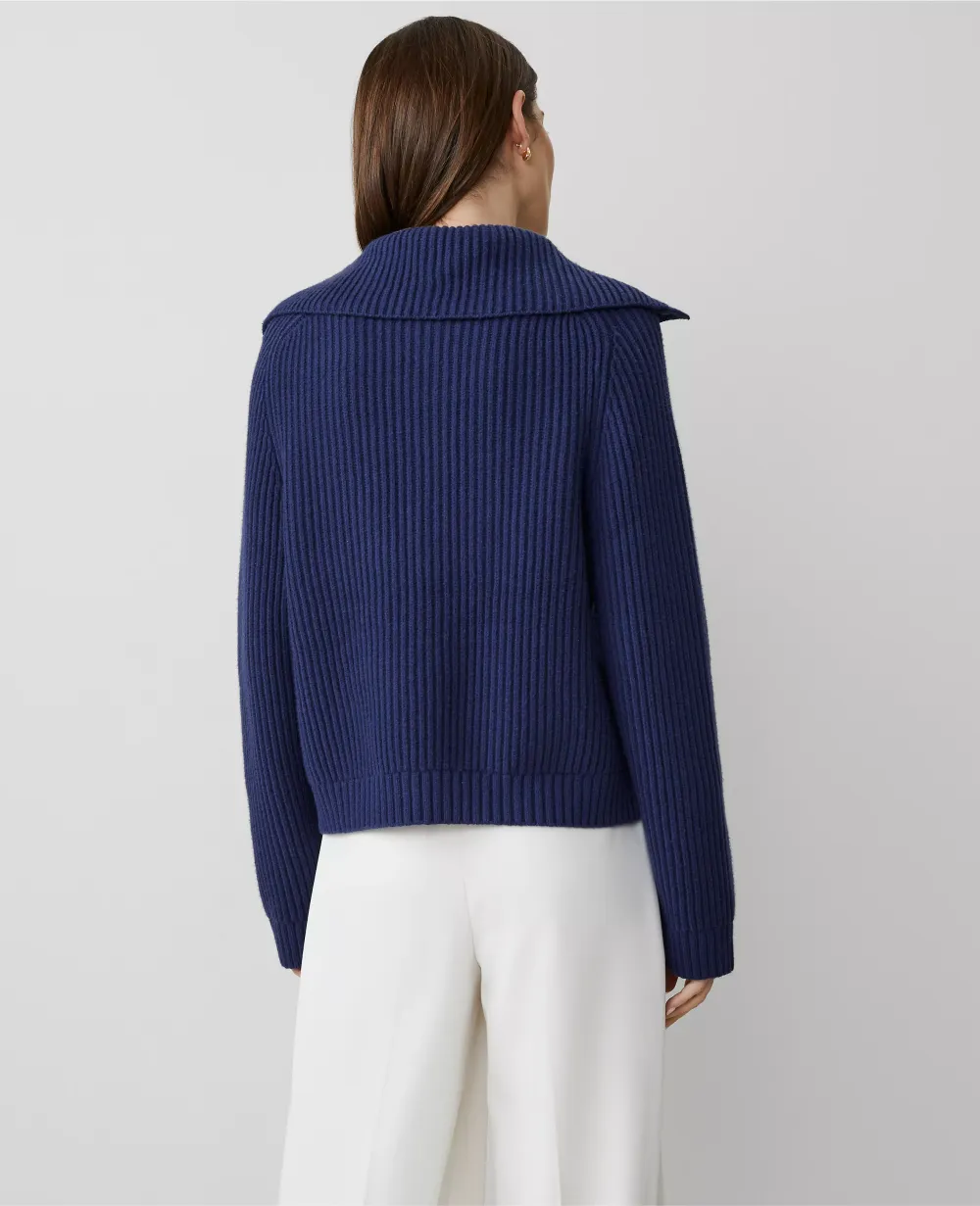 Ribbed Button Sweater