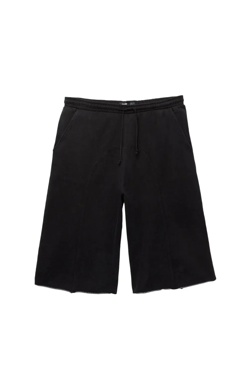 Frayed hem tracksuit Bermuda shorts