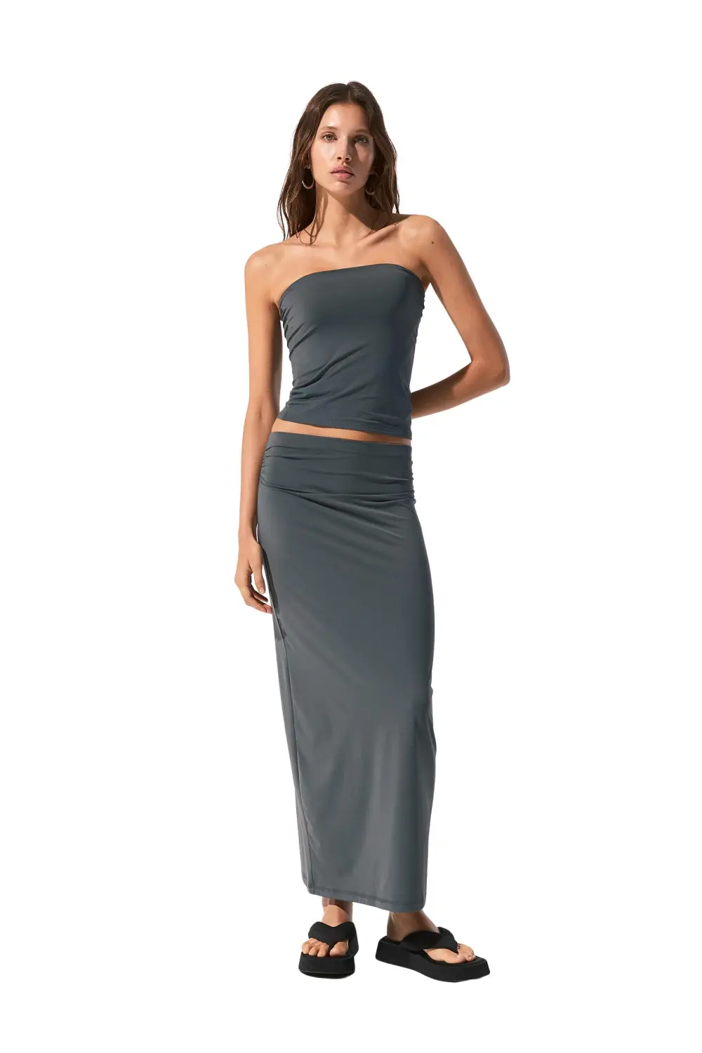Strapless polyamide top
