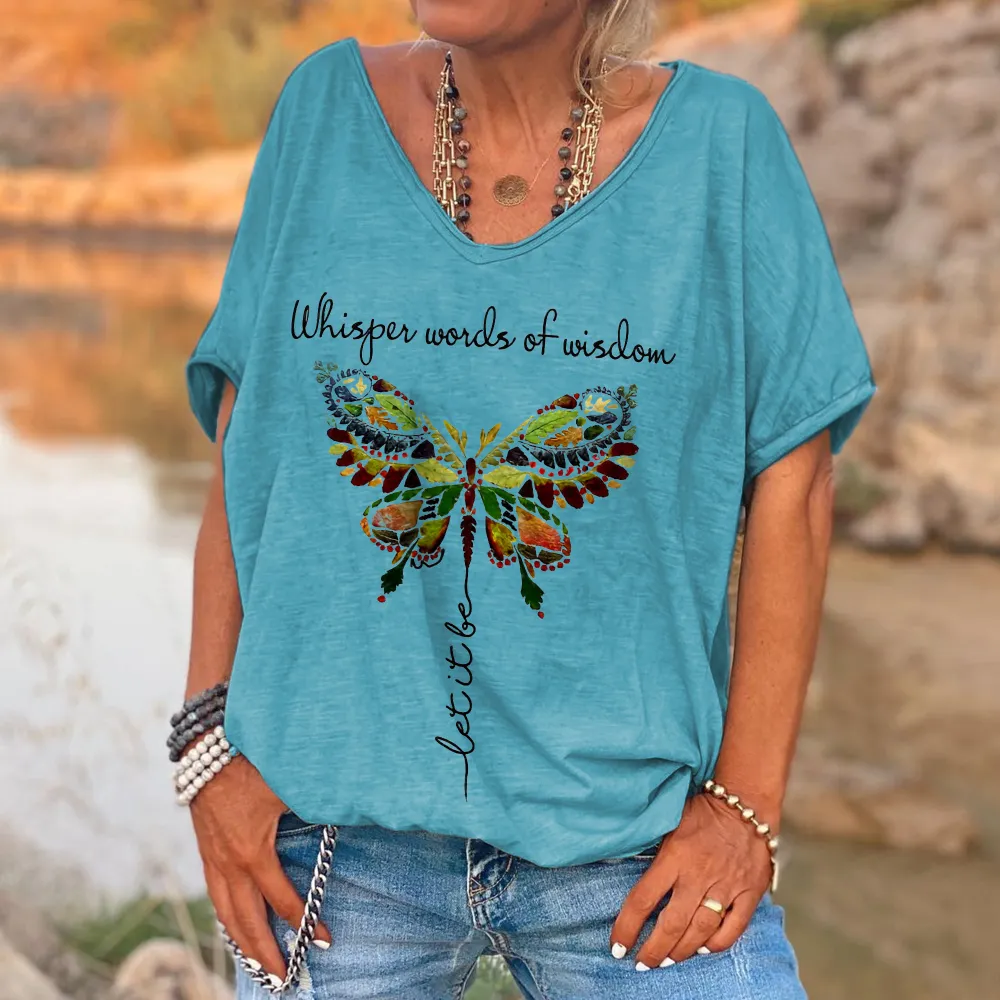 Custompupshirt Whisper Words Of Wisdom Butterfly Printed Graphic Tees