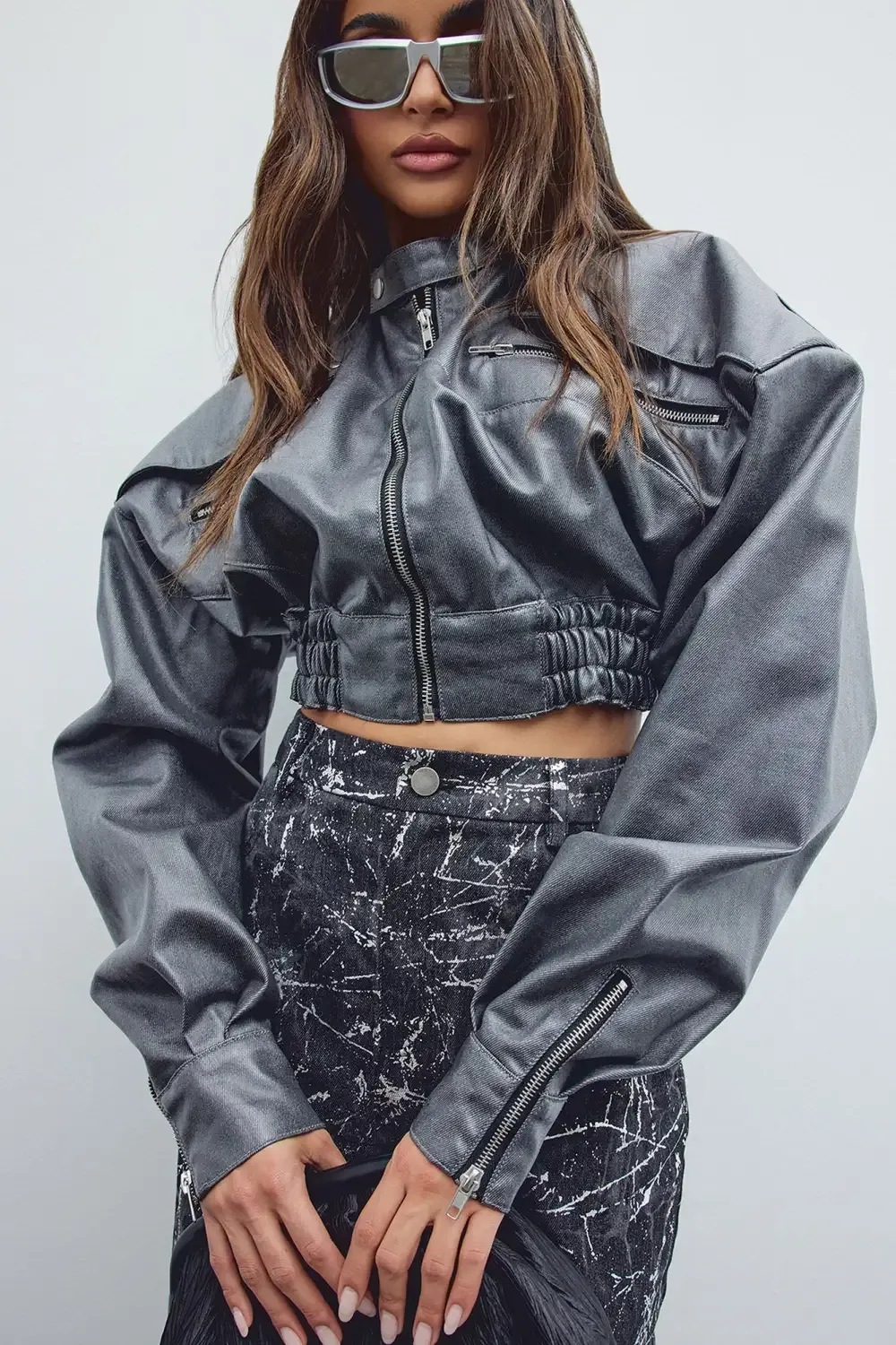 Smooth Ride Faux Leather Moto Jacket - Black