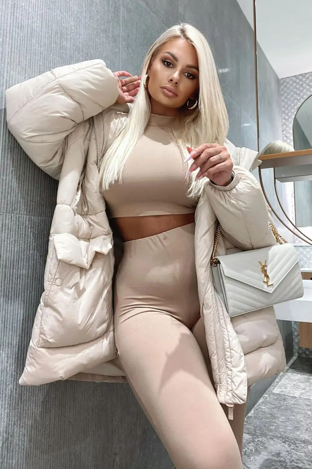 Meet At My Favorite Spot Legging Set - Taupe