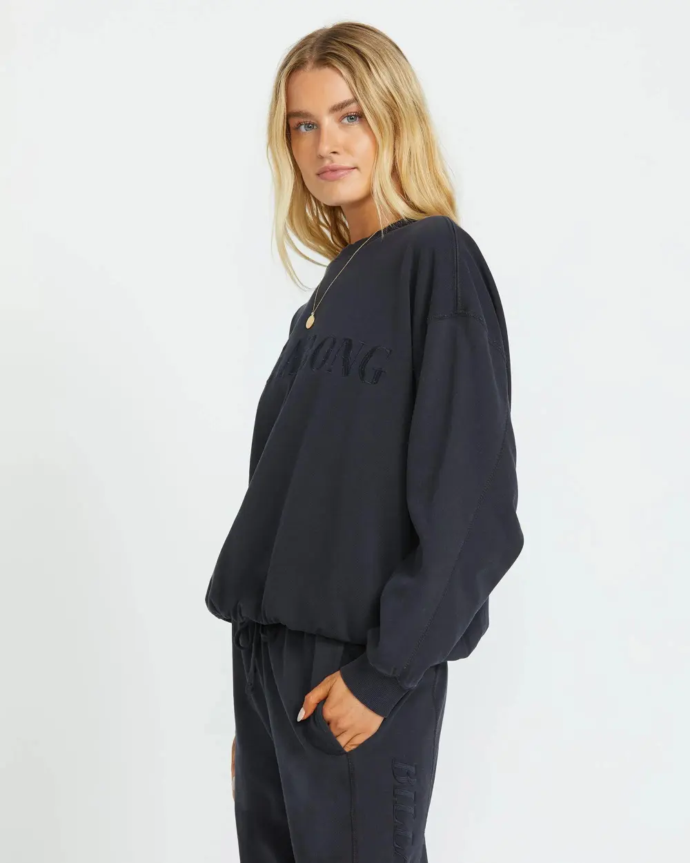 So Typical Kendal Crew Sweatshirt - Black Pebble