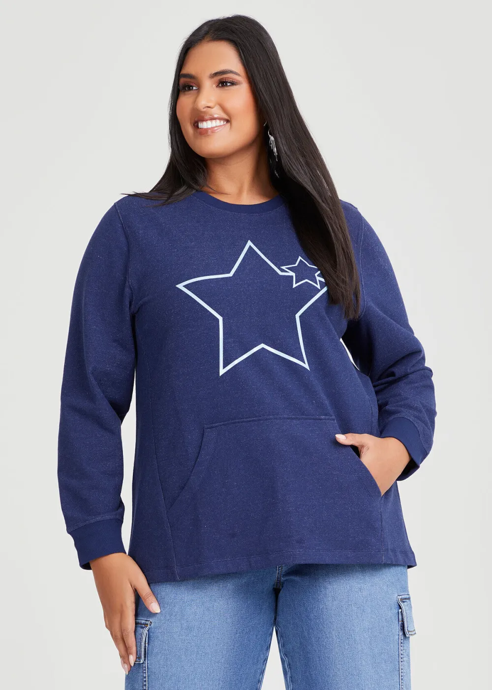 Cotton Indigo Sweatshirt