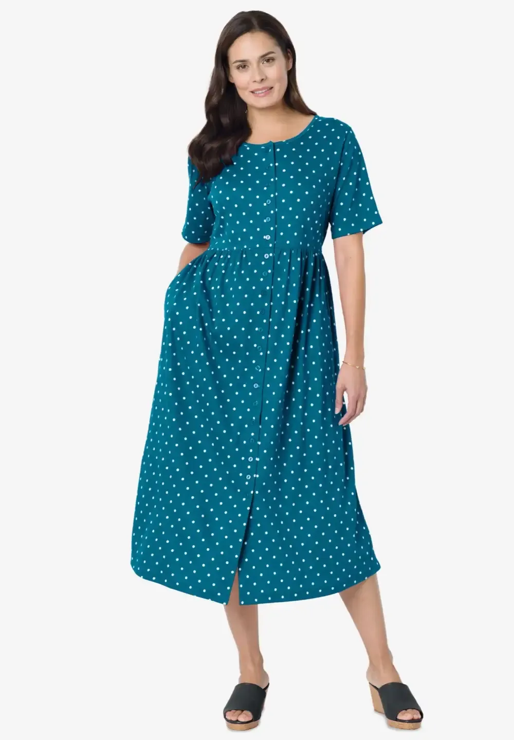 Button-Front Essential Dress