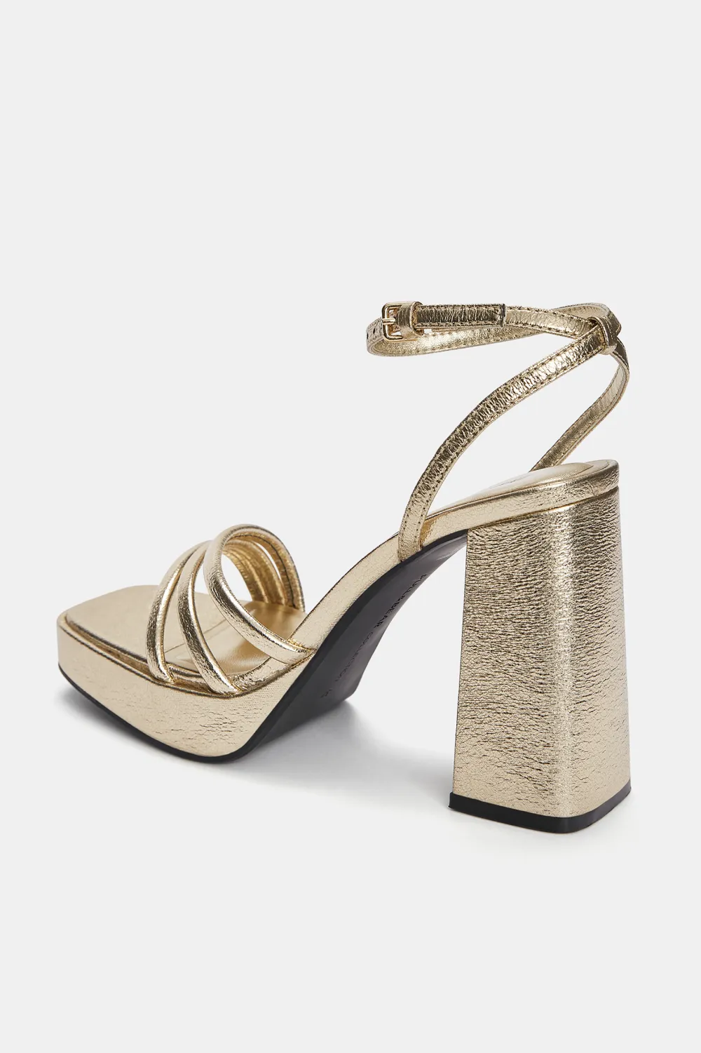 Sandalias doradas plataforma
