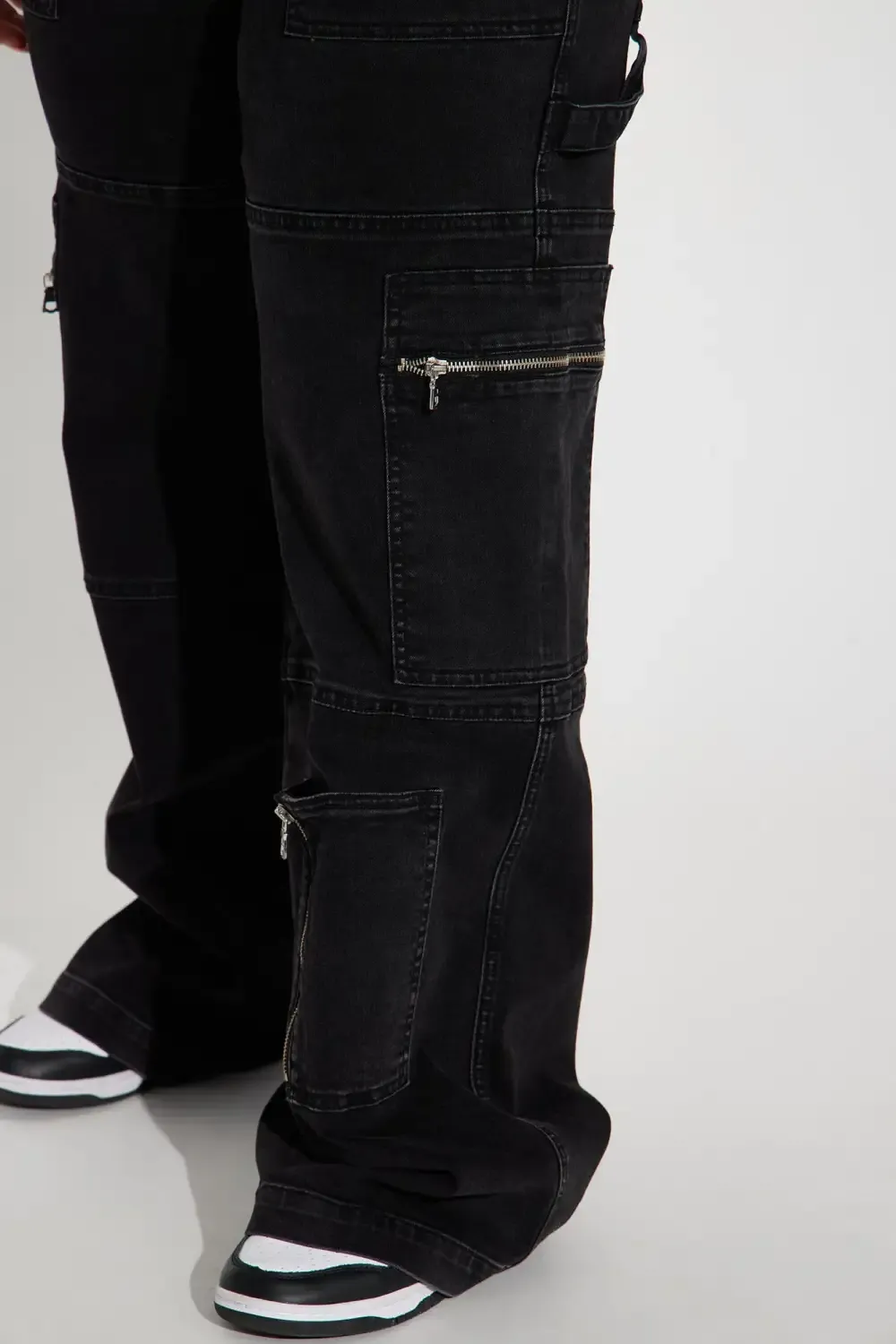 To The Next Level Stretch Cargo Jean - Black Wash