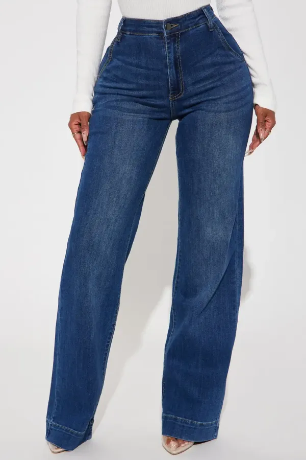 Margot Stretch Trouser Jeans - Dark Wash