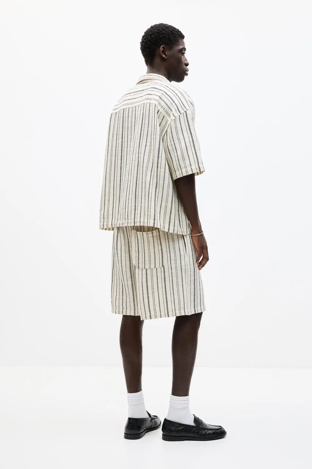 Striped Bermuda short sweatpants