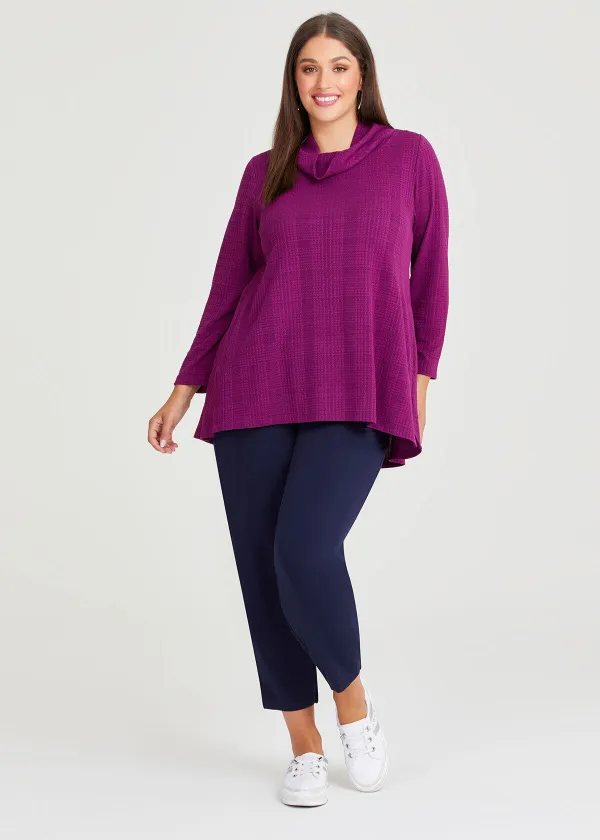 Blair Textured Cowl Neck Top