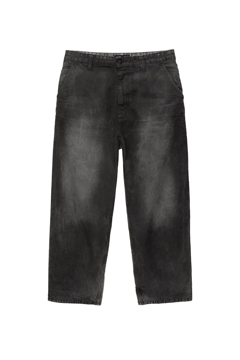 Coated-finish skater jeans