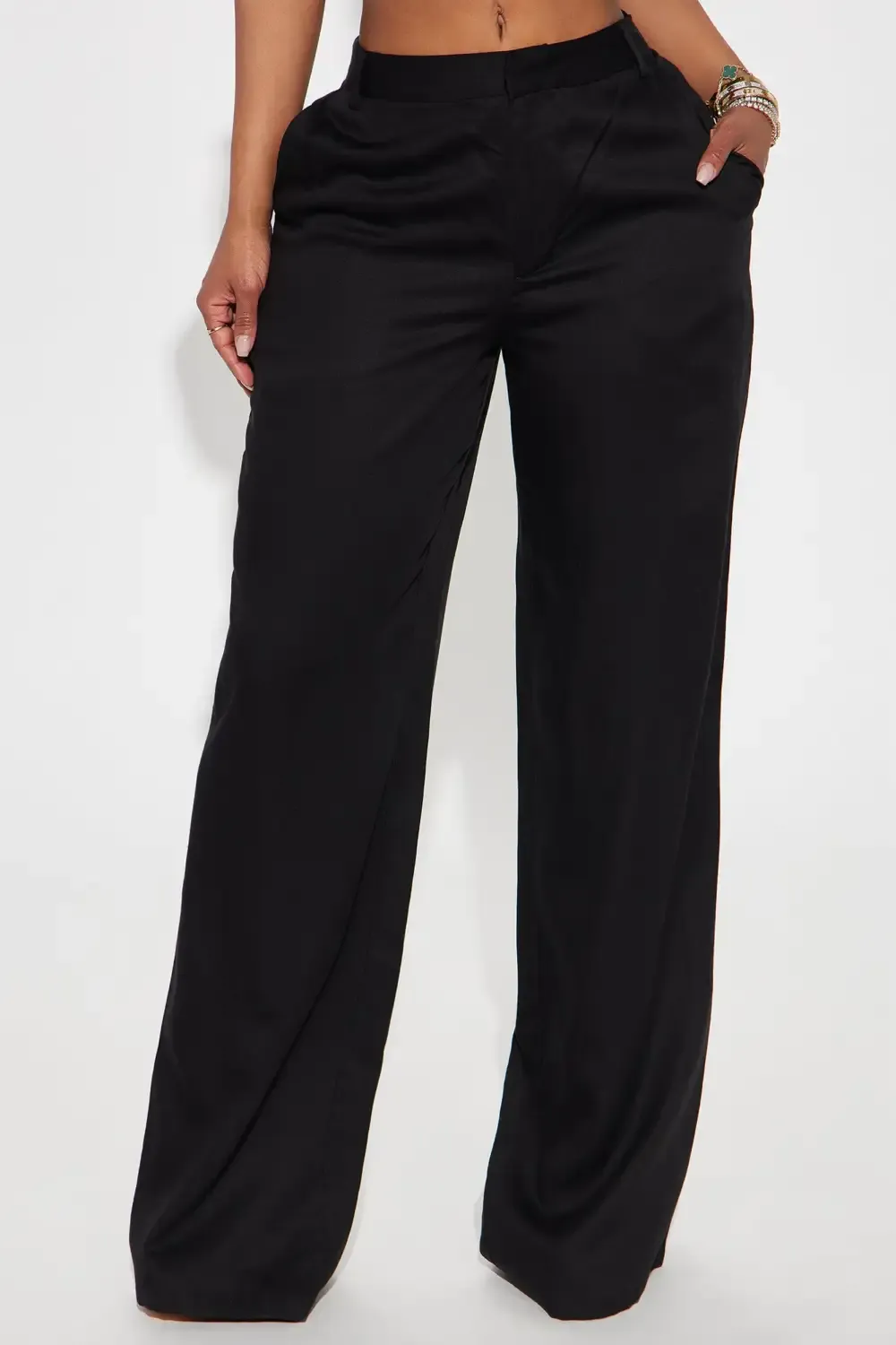 Next Level Wide Leg Trouser - Black