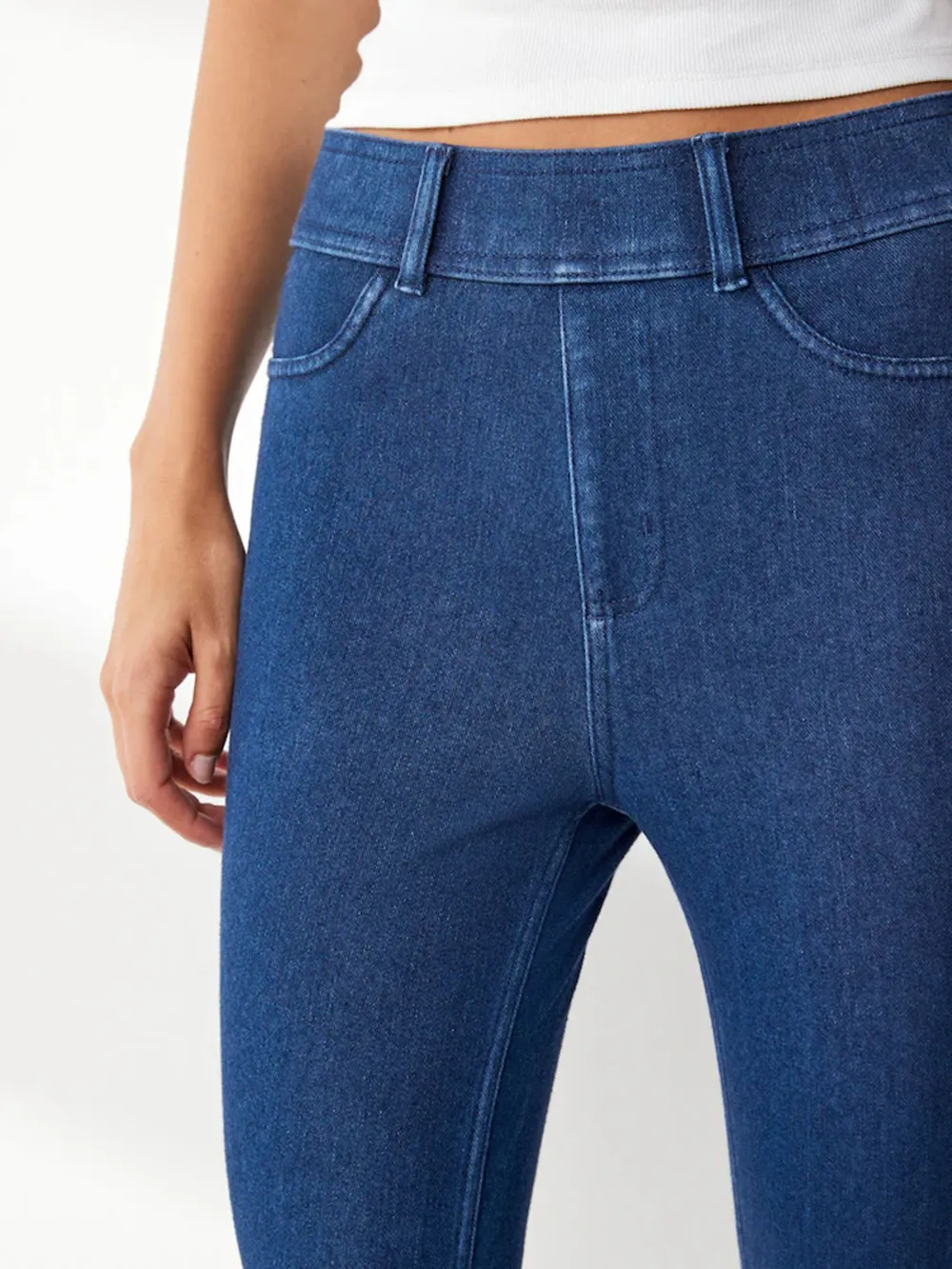 Denim Fitted Stylish Leggings