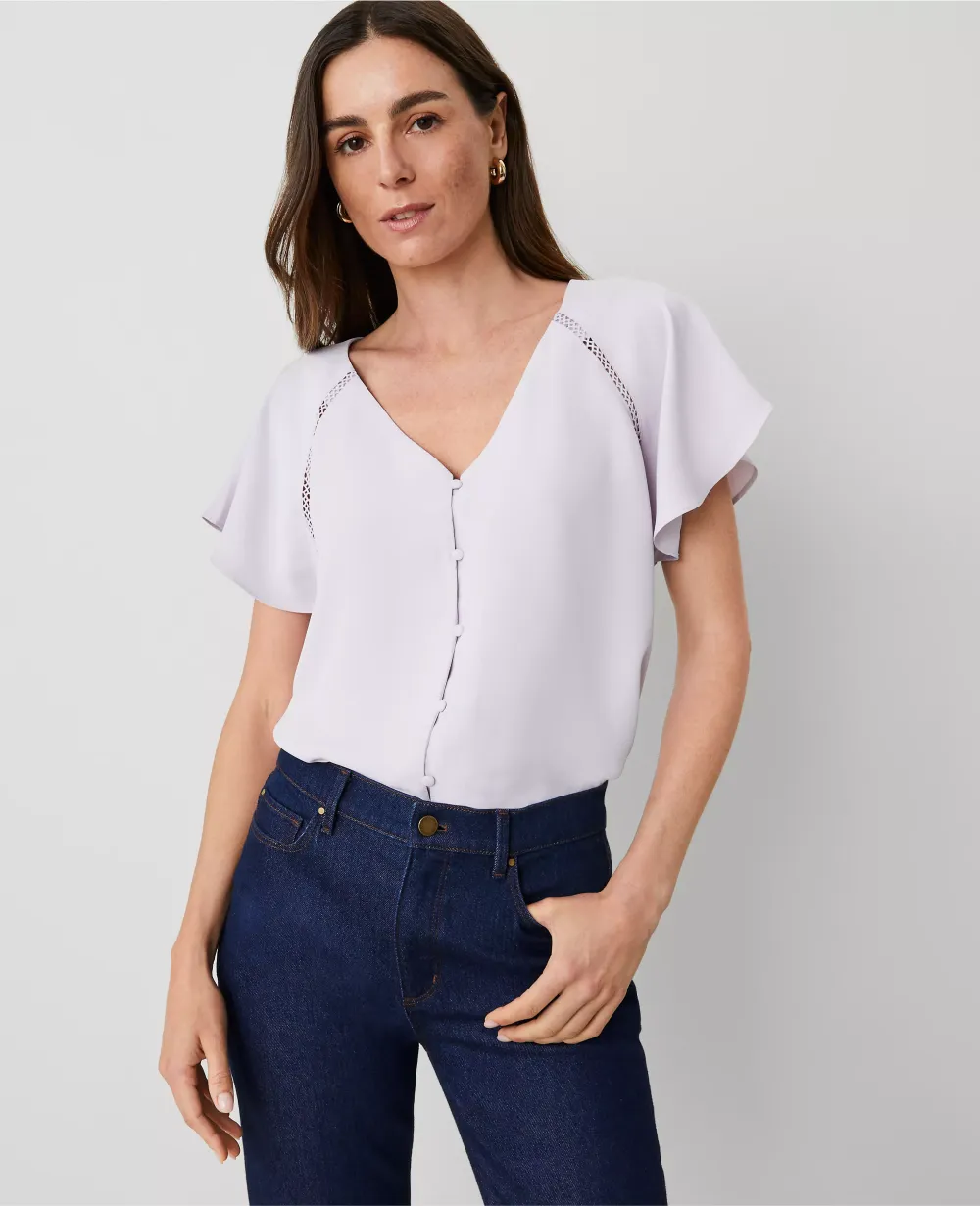 Raglan Mixed Media Top