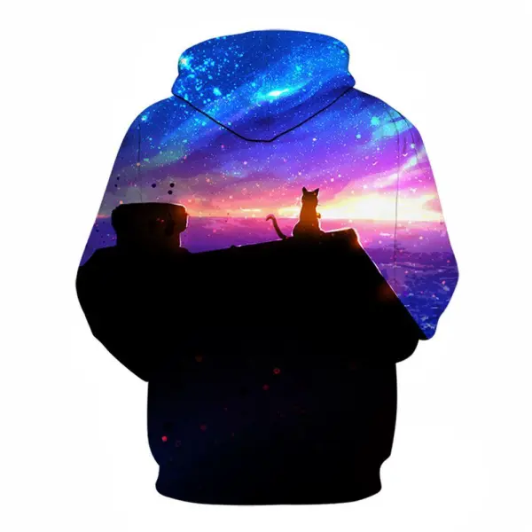 3D graphic printed hoodies lion