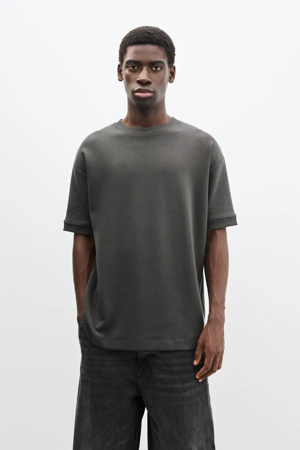 Interlock short sleeve sweatshirt