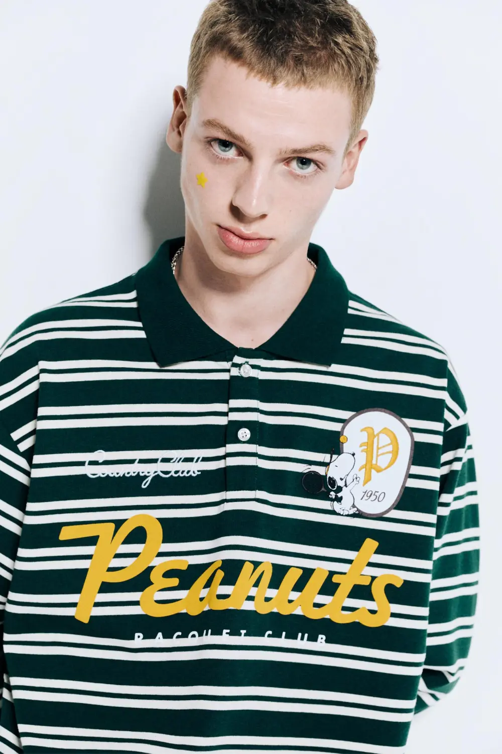 Striped Peanuts polo shirt