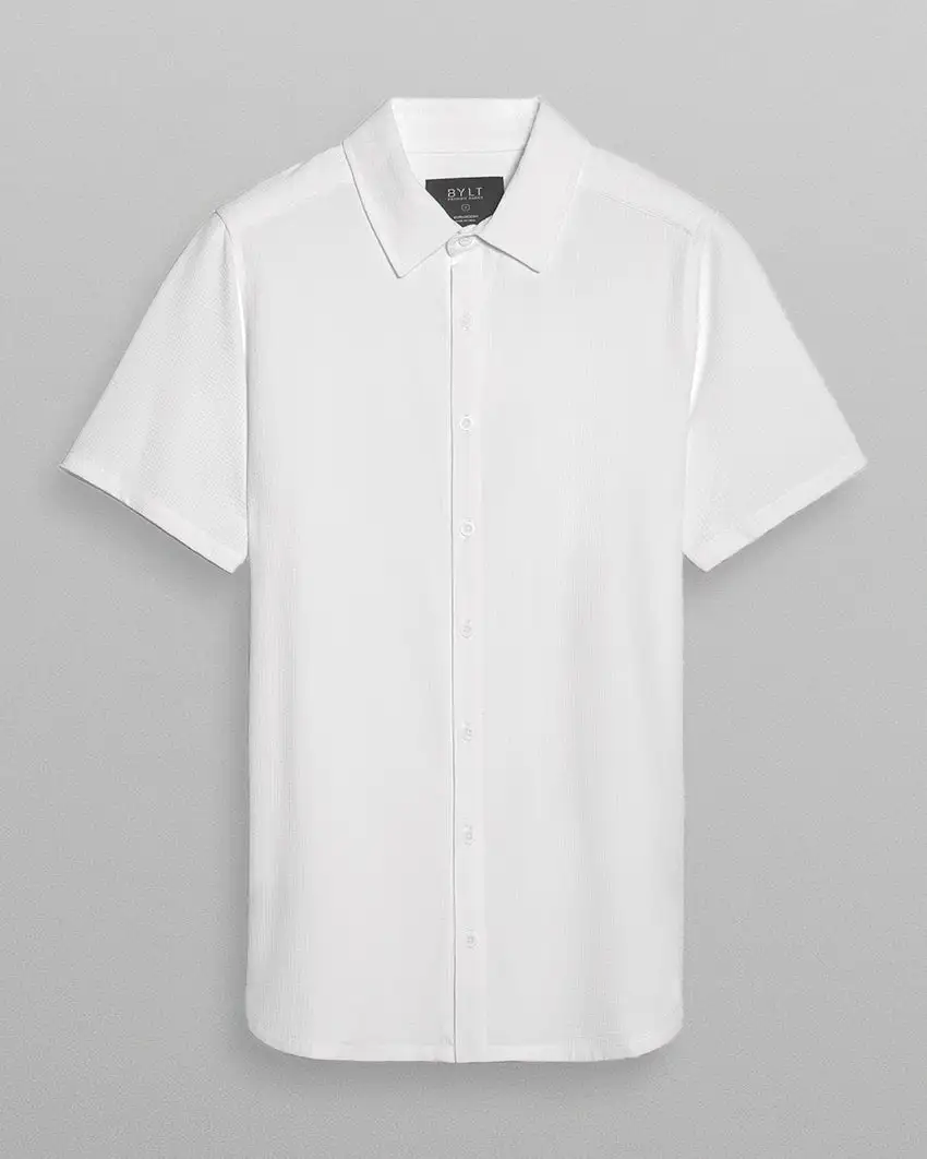 Seersucker Short Sleeve Button Down