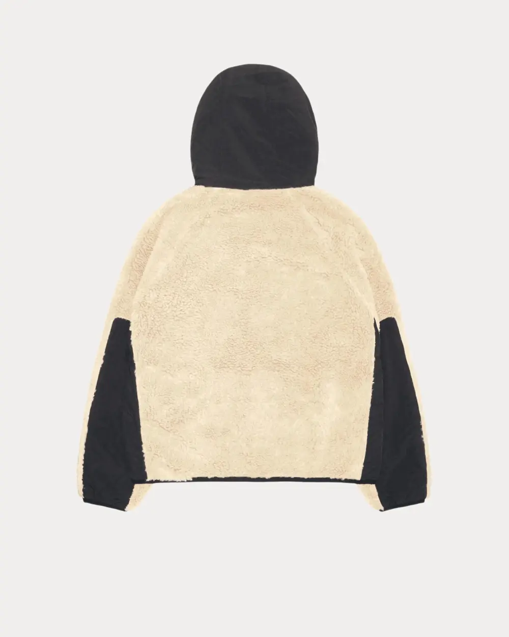 SHERPA PANELED HOODED JACKET