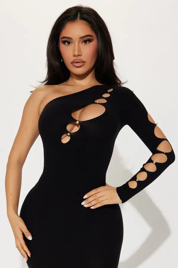 Sophia Seamless Maxi Dress - Black