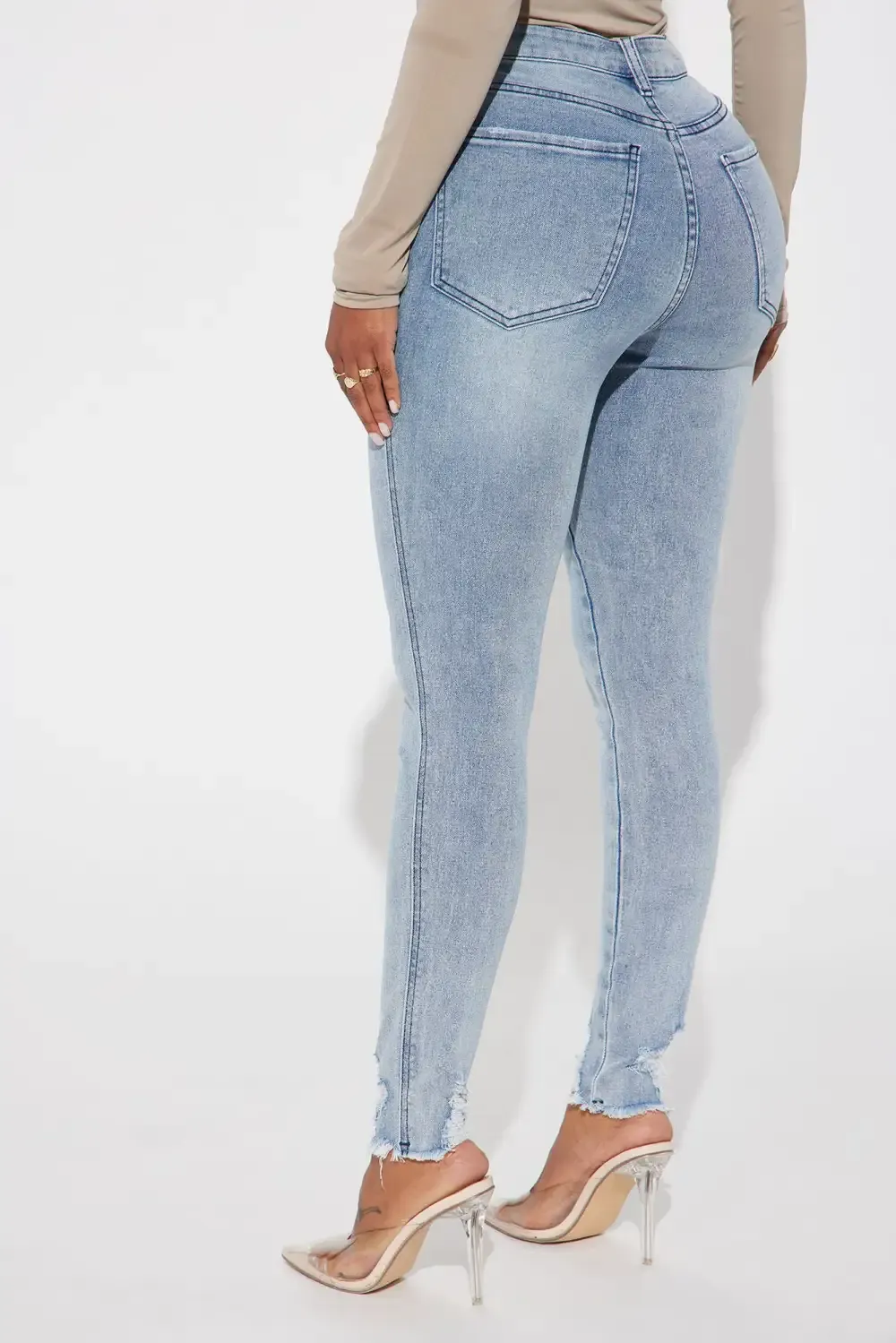 Think About It Stretch Skinny Jean - Light Wash
