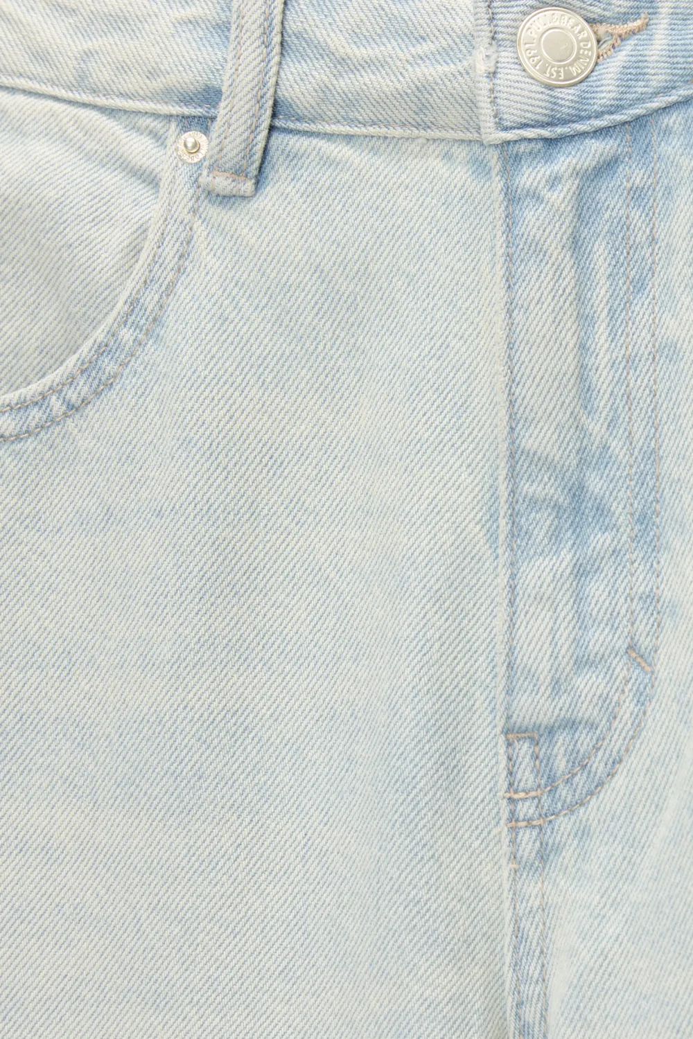 Jeans wide leg tiro alto