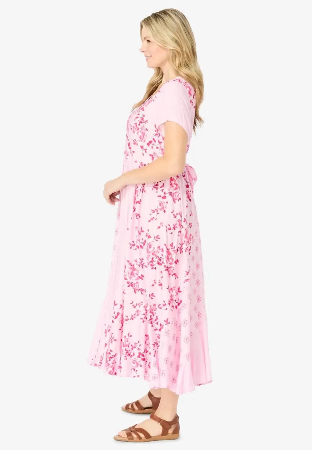 Mixed Print Maxi Dress