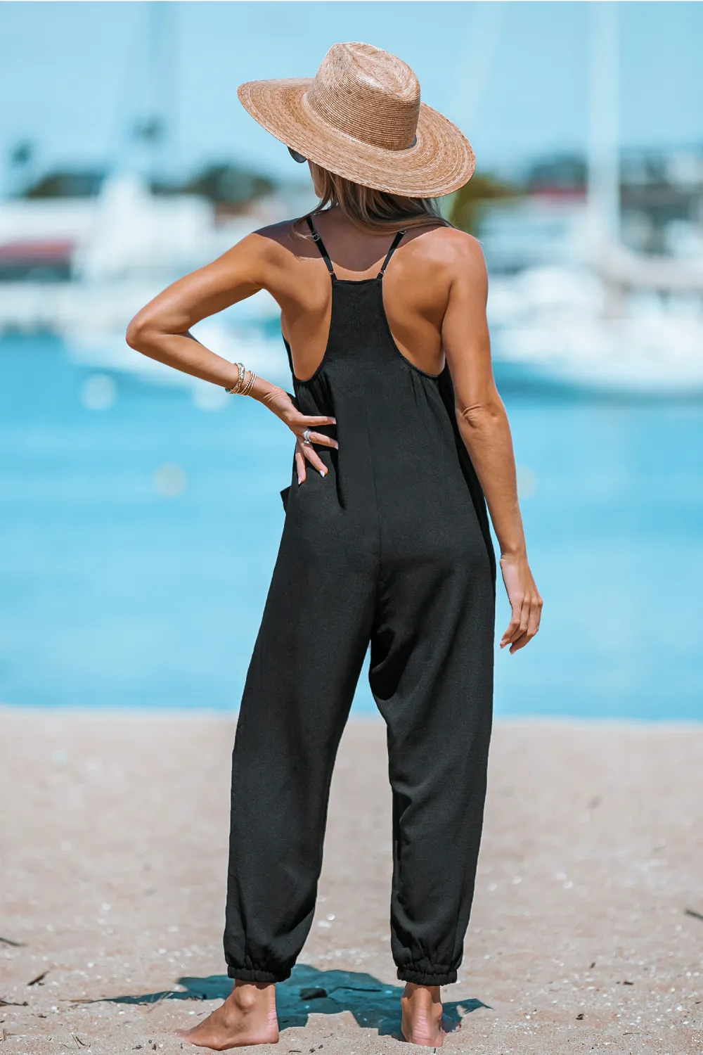 Sunday Brunch Aqua Jumpsuit