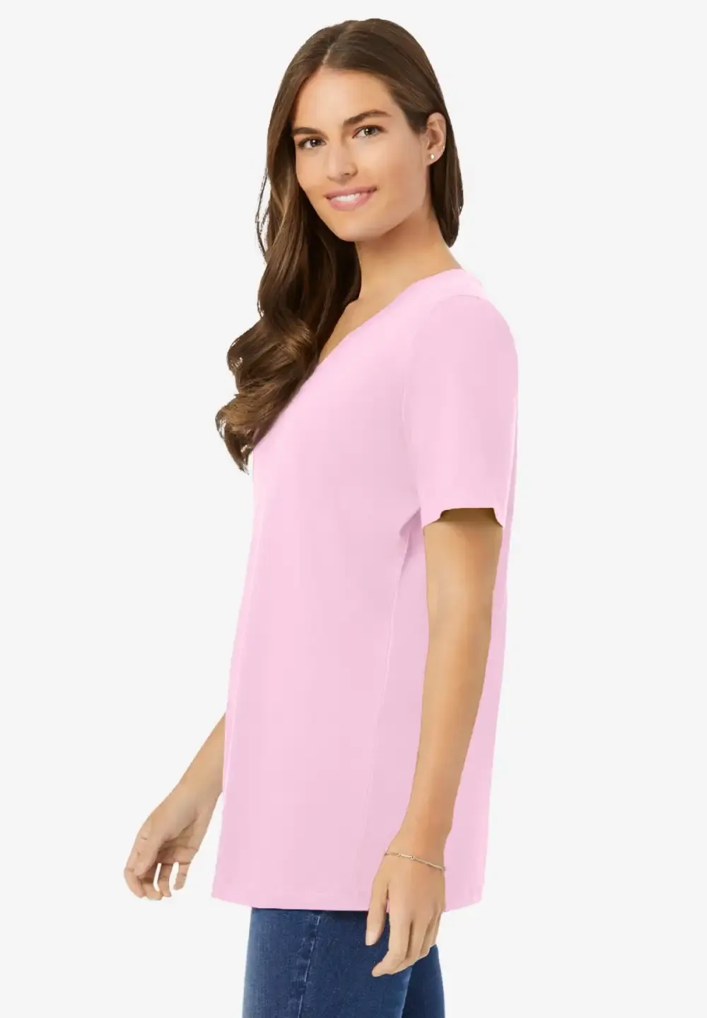 Perfect Short-Sleeve V-Neck Tee