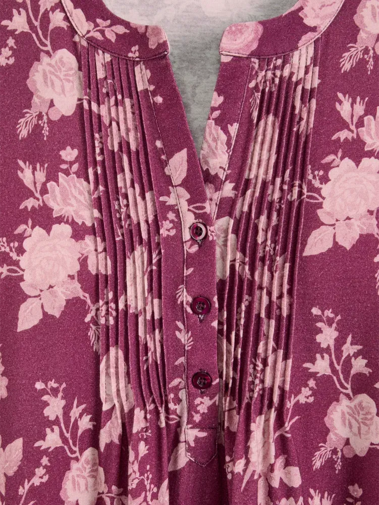 Ella Simone Sweetheart Rose Pintuck Cotton and Modal Dress