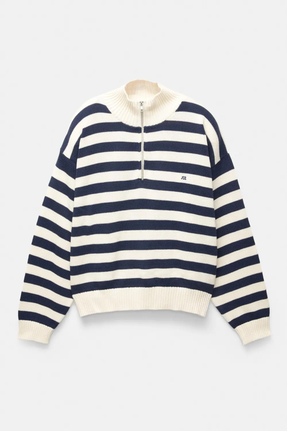 Jersey rayas cuello cremallera