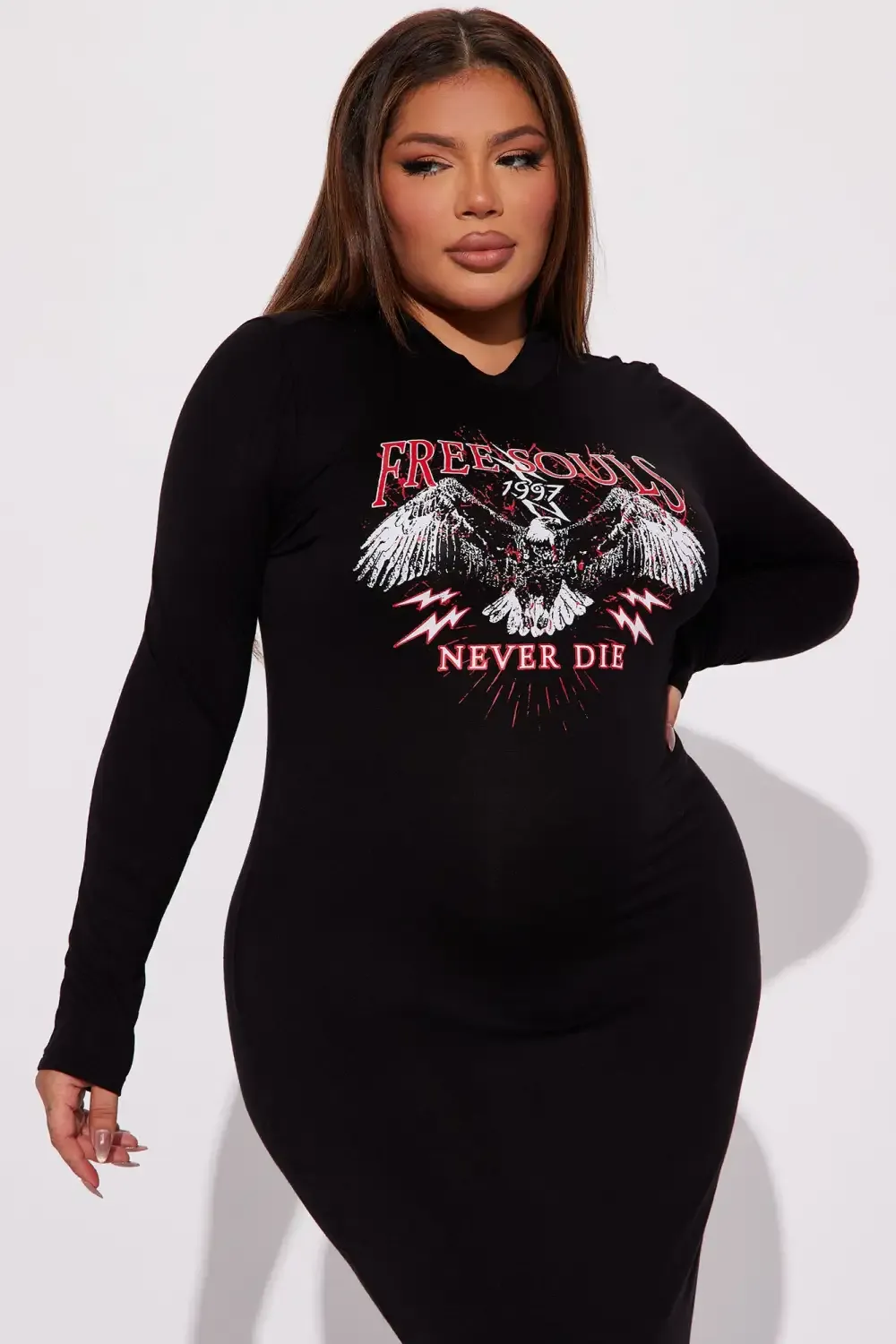 Free Souls Never Die Maxi Dress - Black