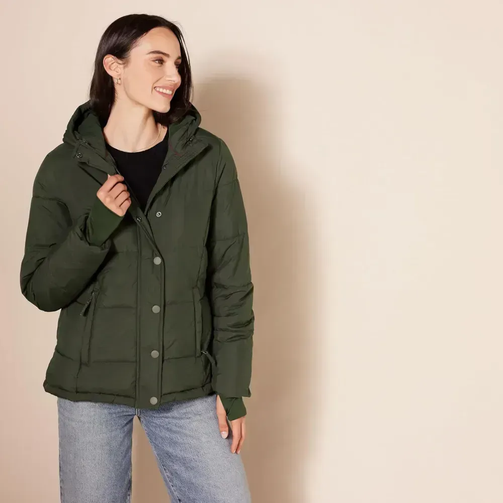 Women's Heavyweight Long-Sleeve Hooded Puffer Coat (Available in Plus Size)