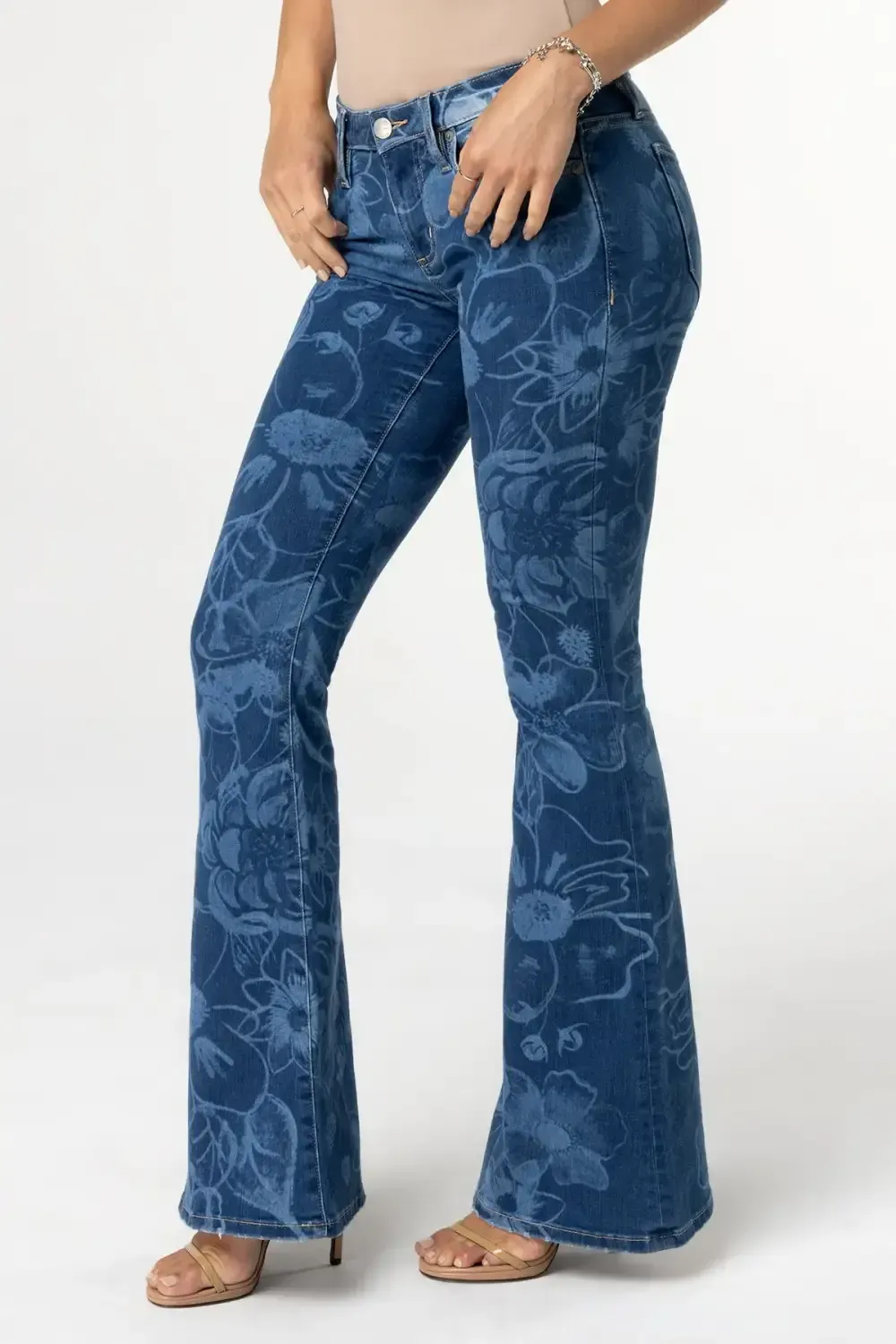 Rhiannon Floral Flare Jeans