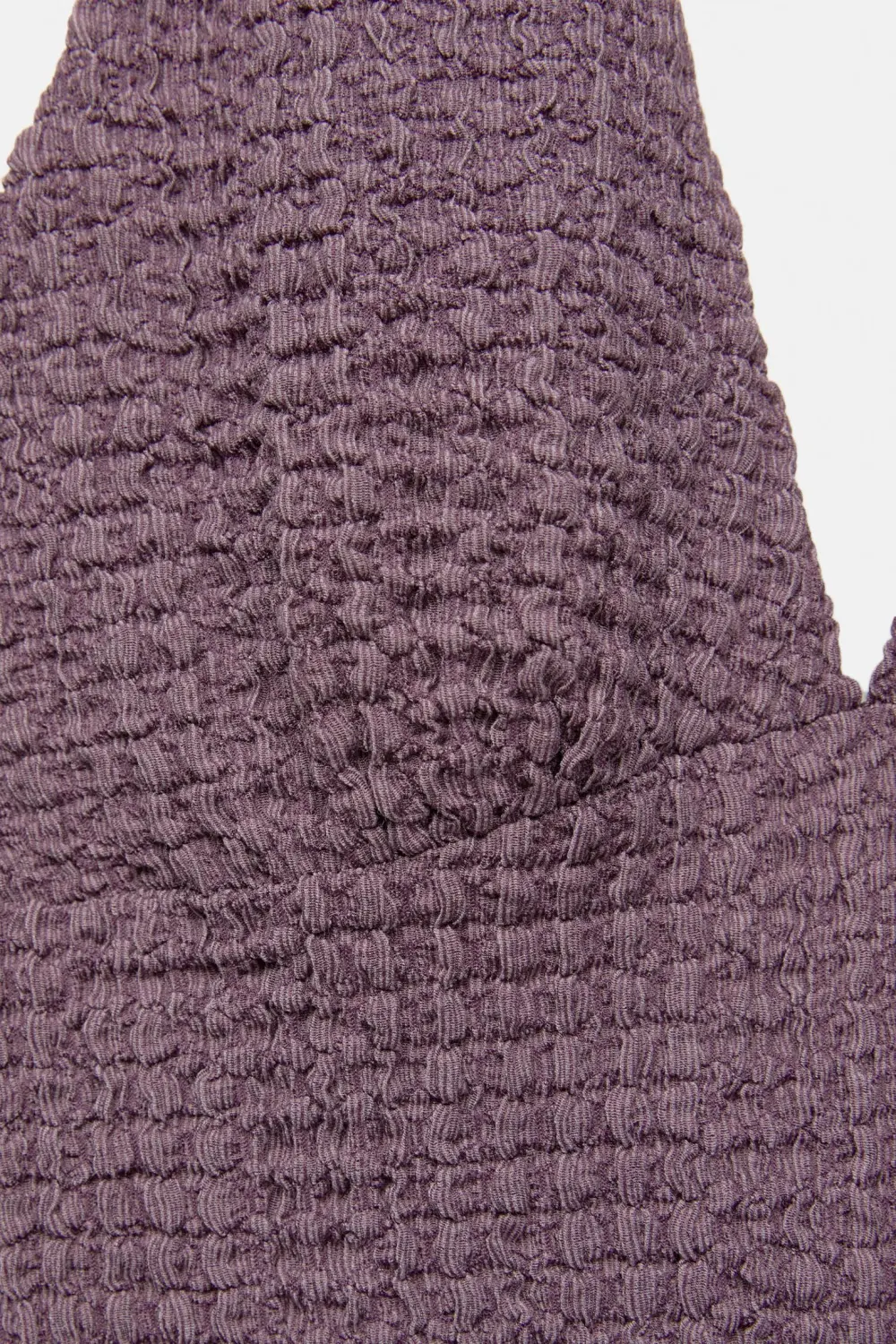 Creased-effect halter top