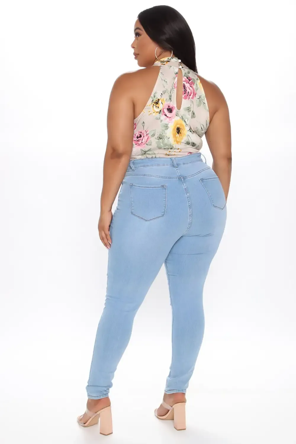 First Pick High Rise Jeans - Light Blue Wash