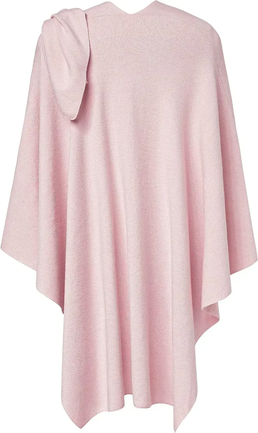 Womens Large Cross Front Poncho Sweater Wrap Topper Knitted Elegant Shawls Cape for Fall Winter