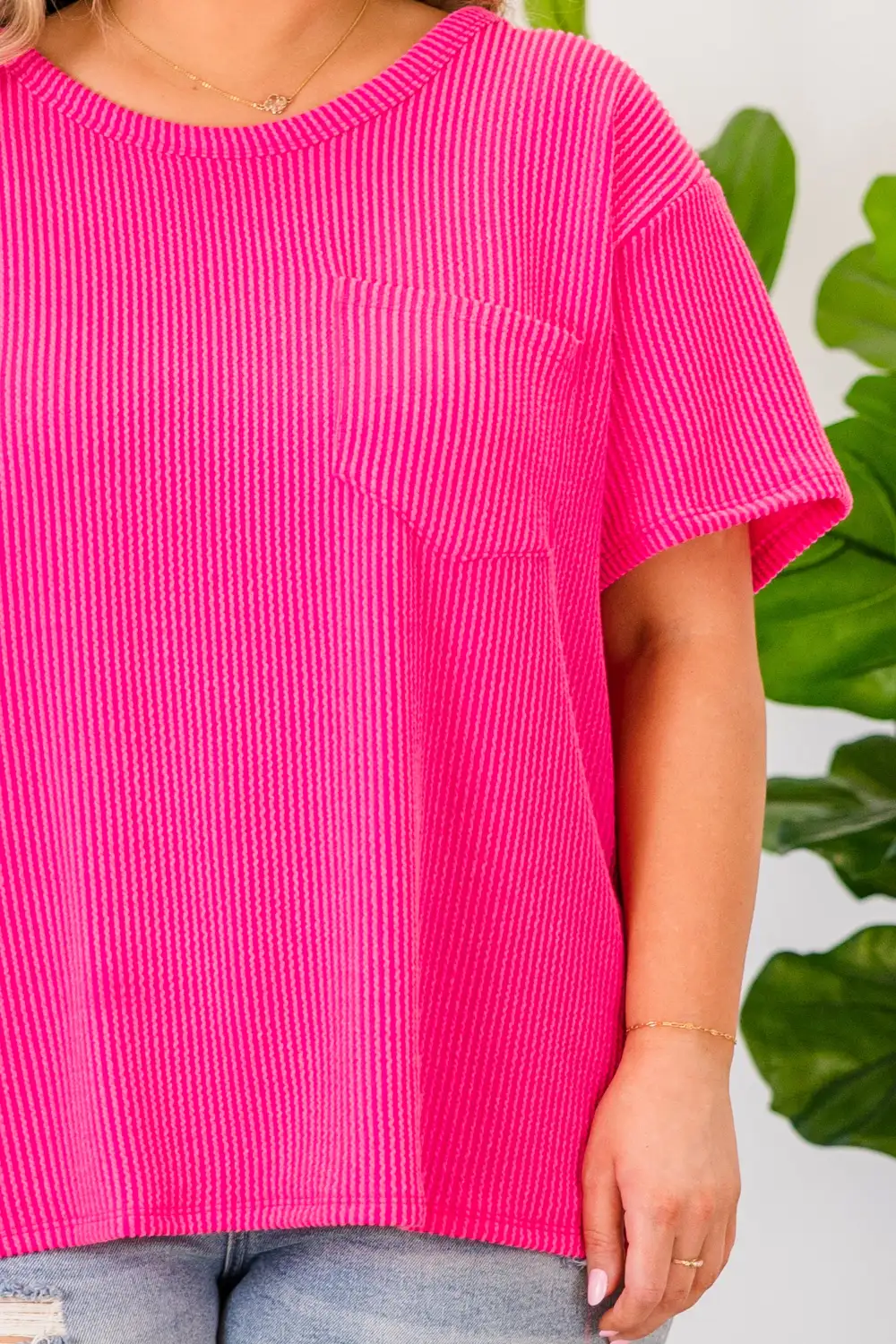 Headliner Top, Hot Pink