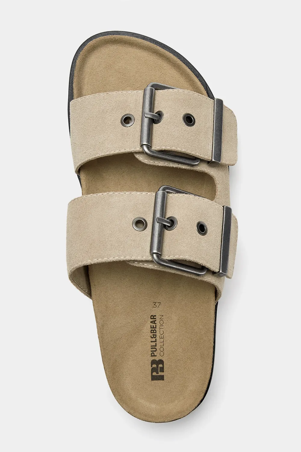 Sandalias planas serraje hebillas