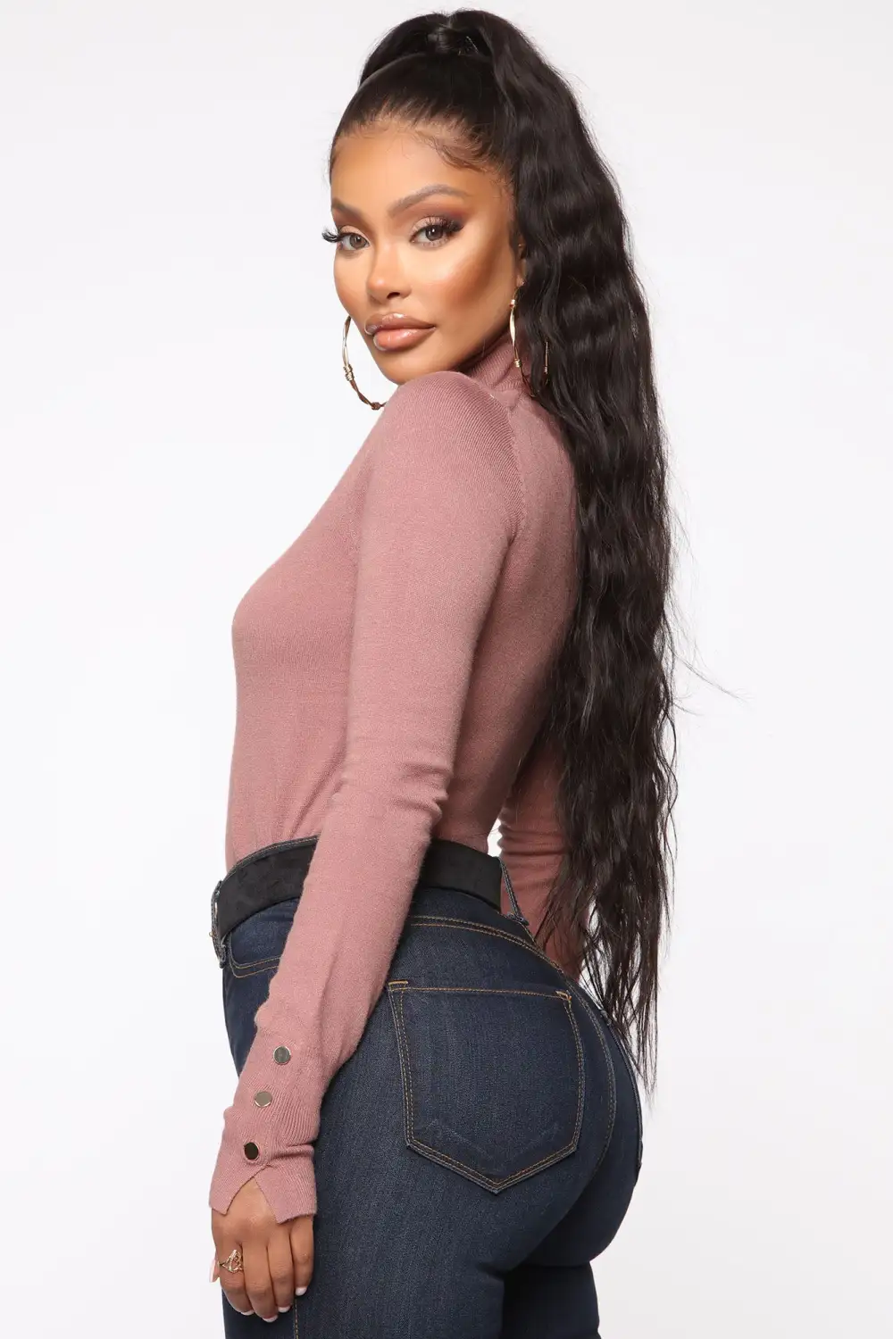Meet Me Somewhere Turtle Neck Sweater - Mauve
