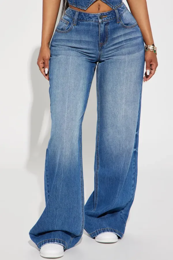 The Wayside Baggy Wide Leg Jean - Medium Wash