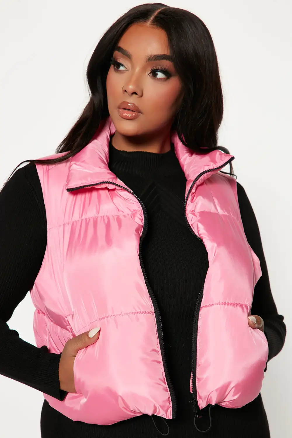 Can't Handle It Puffer Vest - Pink