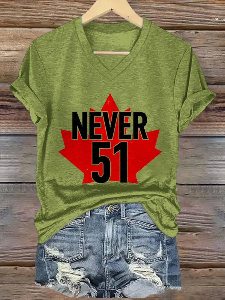 Women'S Never Be The 51st State Canada Will Never Yield To Tru.p T-Shirt