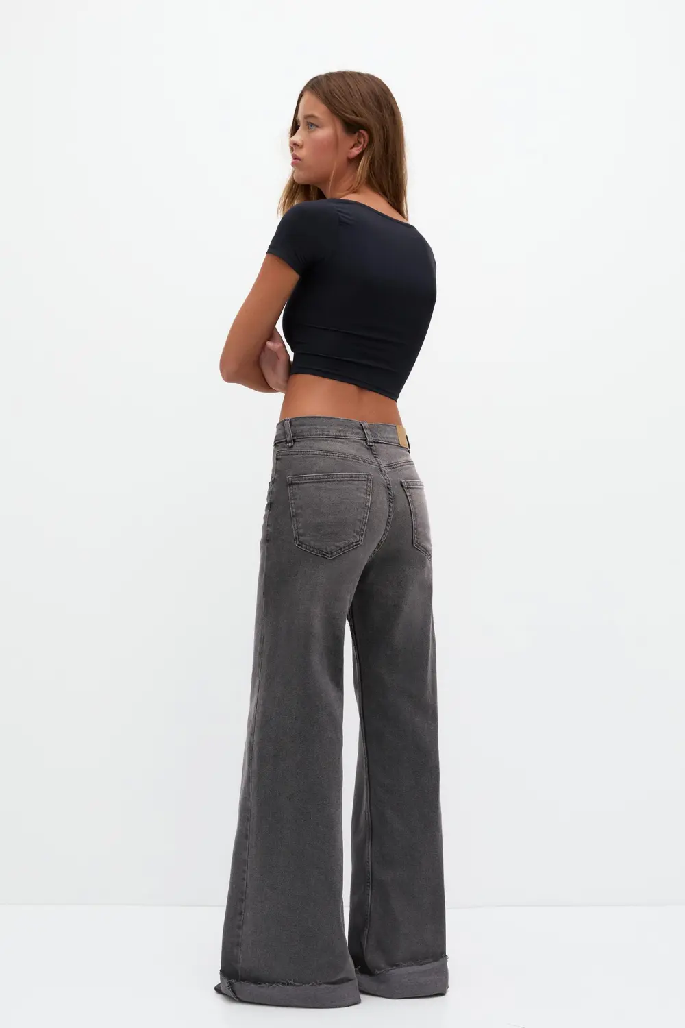 2-pack of cropped polyamide T-shirts