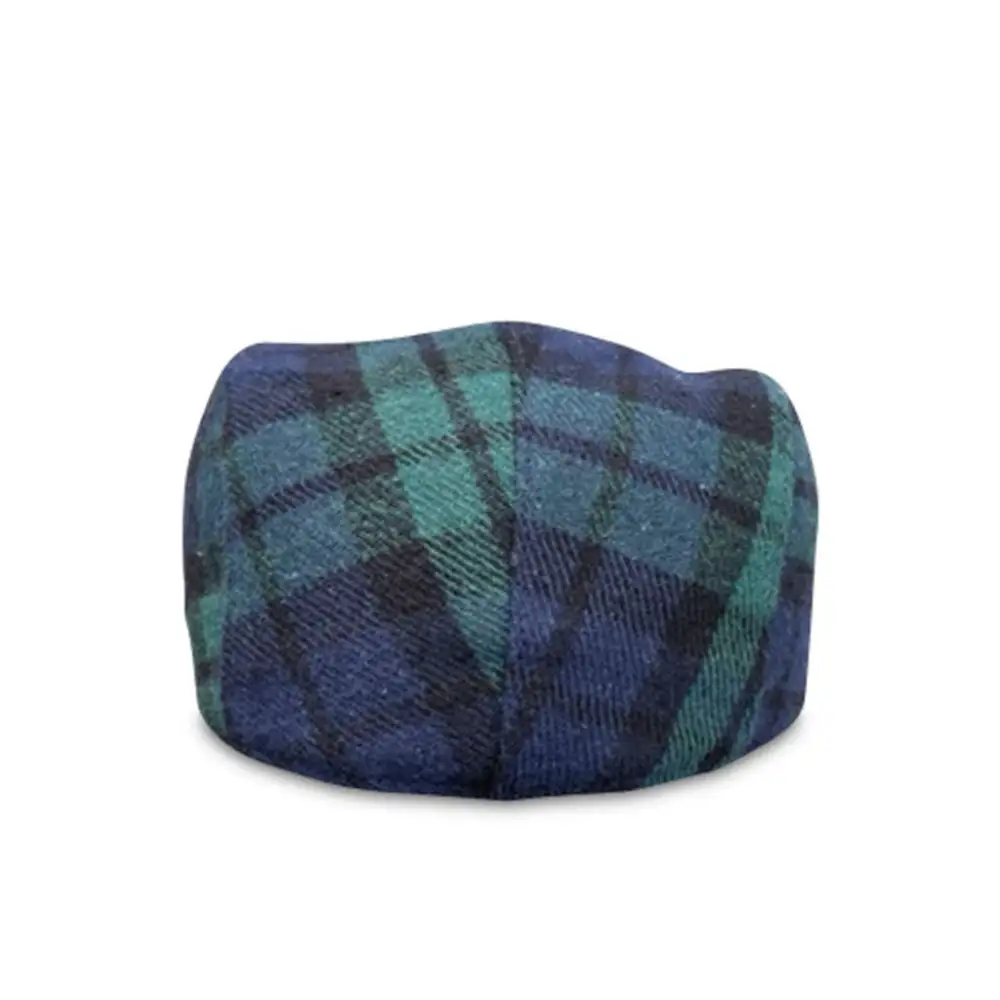 The Contender Black Watch Boston Scally Cap - Clover & Navy