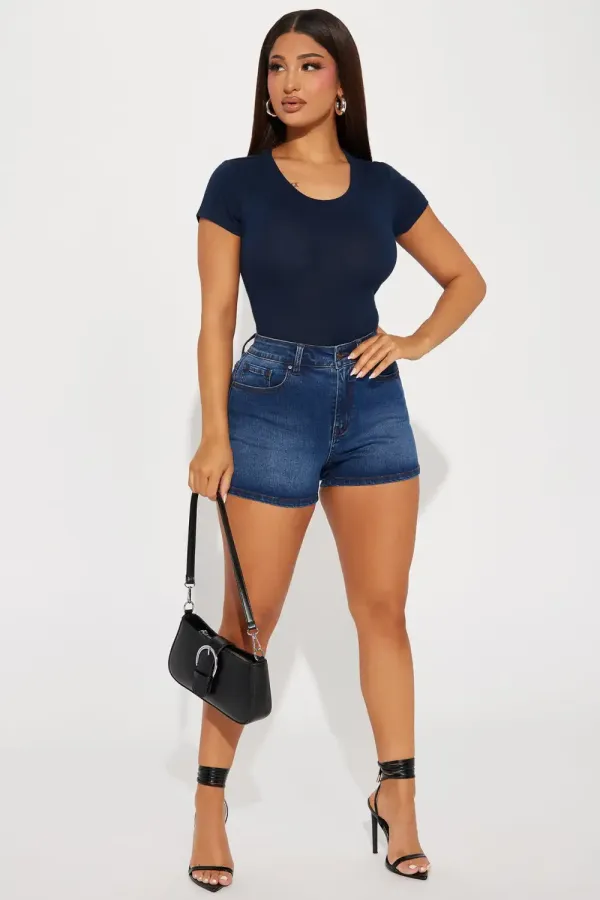 Everyday Favorite Stretch Denim Shorts - Dark Wash