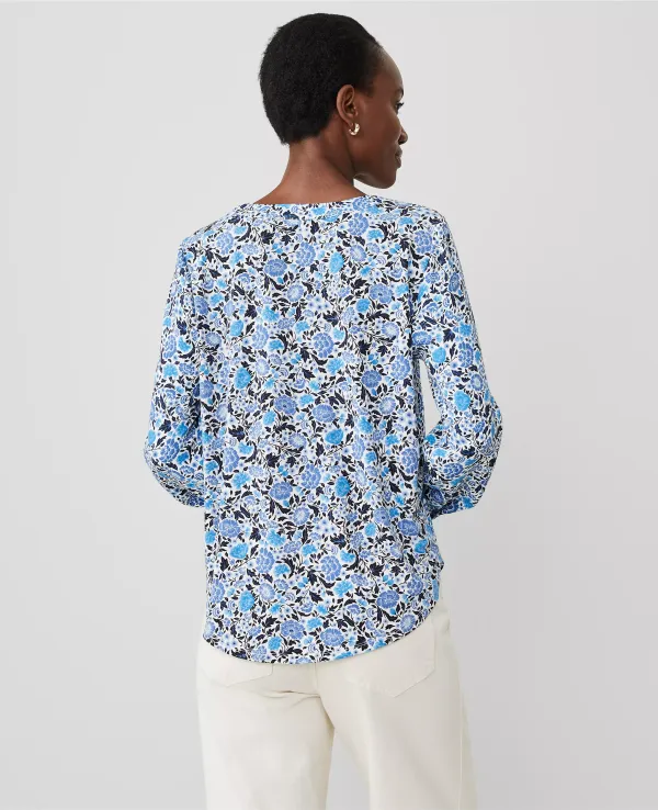 Floral Mixed Media Top