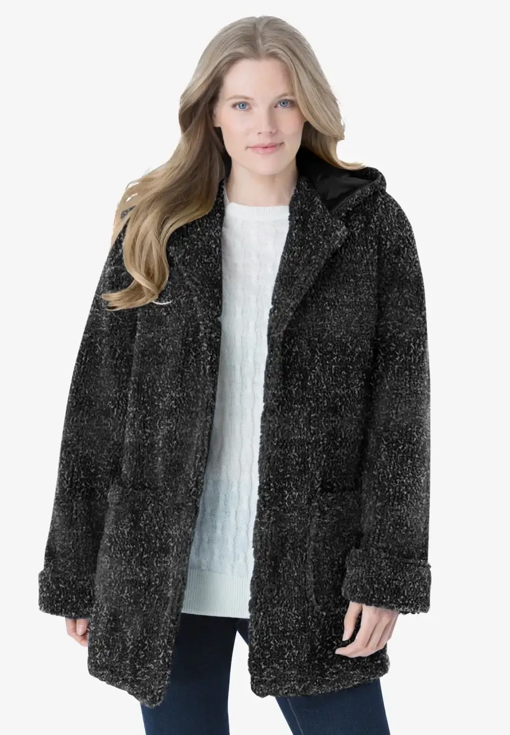 Hooded Berber Fleece Jacket