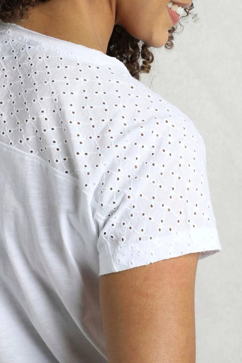 Women's Cotton Art Hollow Short Sleeves