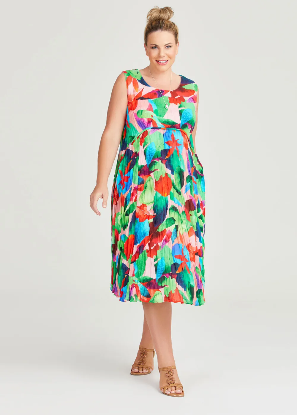 Cotton Bright Floral Dress